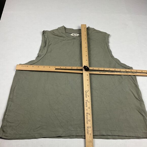Madewell Sleeveless Soft Jersey Tank Top Olive Green Casual Neutral Shirt XXL - Picture 5 of 10